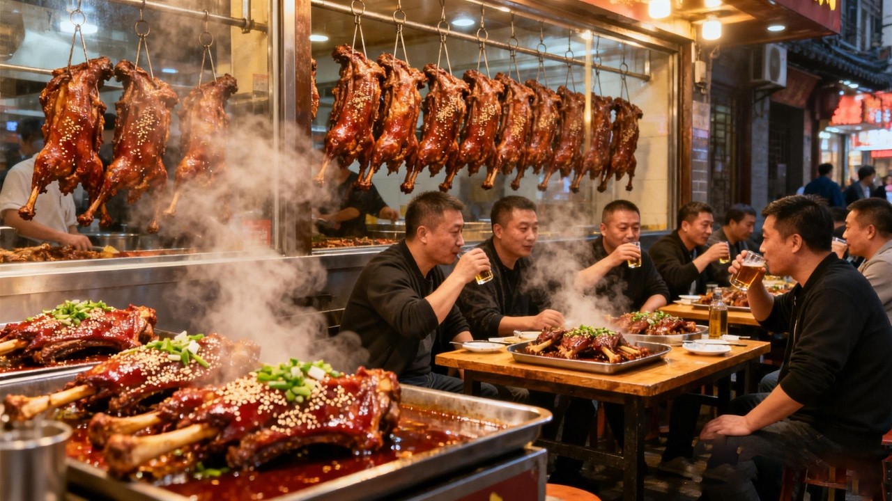 白切羊肉加猪油红烧，山羊现宰一锅肉放四斤多糖，带皮带汤90元一斤【舟小九】