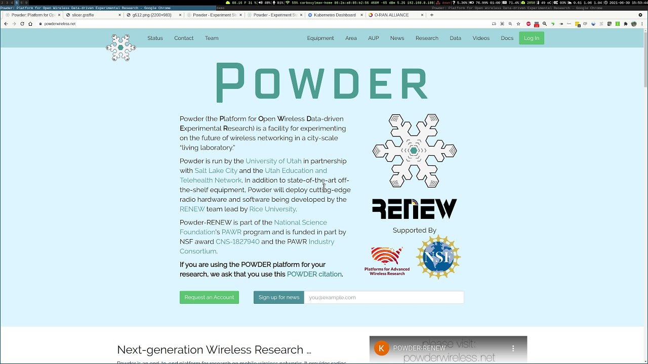 O-RAN RAN Slicing Demo on POWDER Wireless Network Testbed (short version)