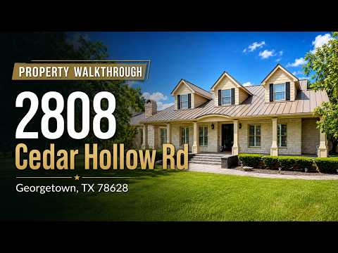2808 Cedar Hollow Rd, Georgetown, TX home video tour