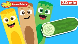 Color Crew | Toddler Learning Video | Learn Colors for Kids | 30 min compilation | First University