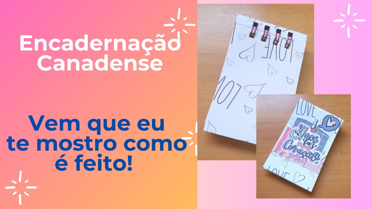 Bloquinho com Encadernação Canadense