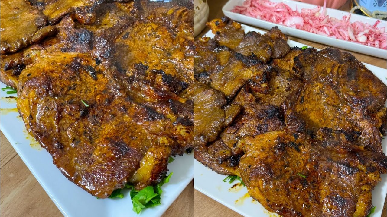 بدون فحم وبدون فرن لحمه 🥩 مشويه تشرفك ف كل العزومات العائليه بتتبيله خرافيه 🫰👌