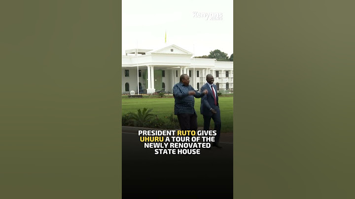 President Ruto gives Uhuru a tour of the newly renovated State House
