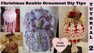 Diy 2- Red & Lavender, Christmas Bauble Ornament Tutorial Kit, Diy, Tips n Tricks. detailed how to