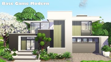 Modern House ☘️ | Base Game | No CC | The Sims 4 Speed Build
