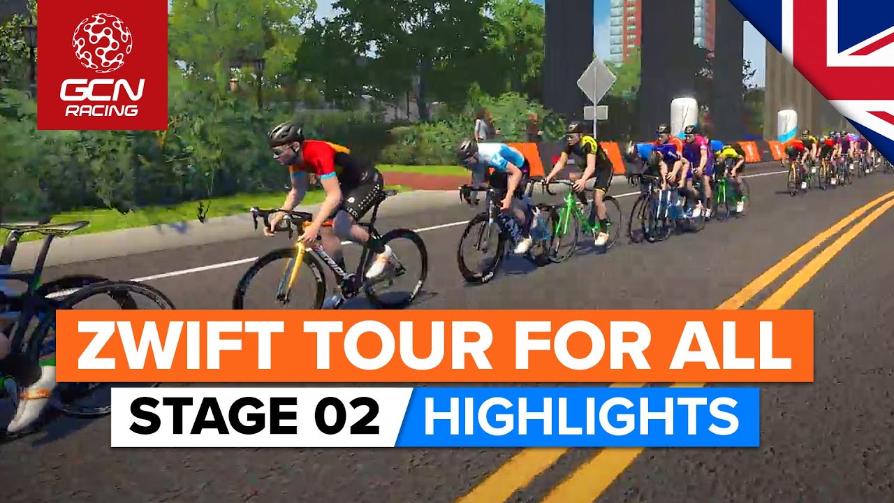 Zwift Tour For All Stage 2 Highlights | Elite Men's & Women's Races: Richmond
