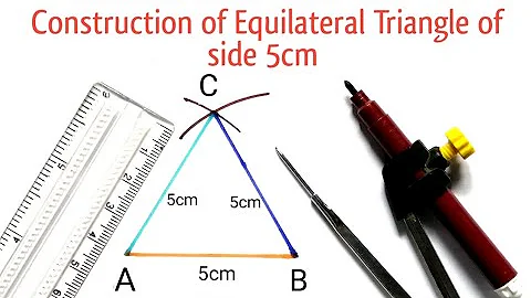 Construct an Equilateral Triangle of side 5cm | How to Construct Equilateral Triangle of side 5cm