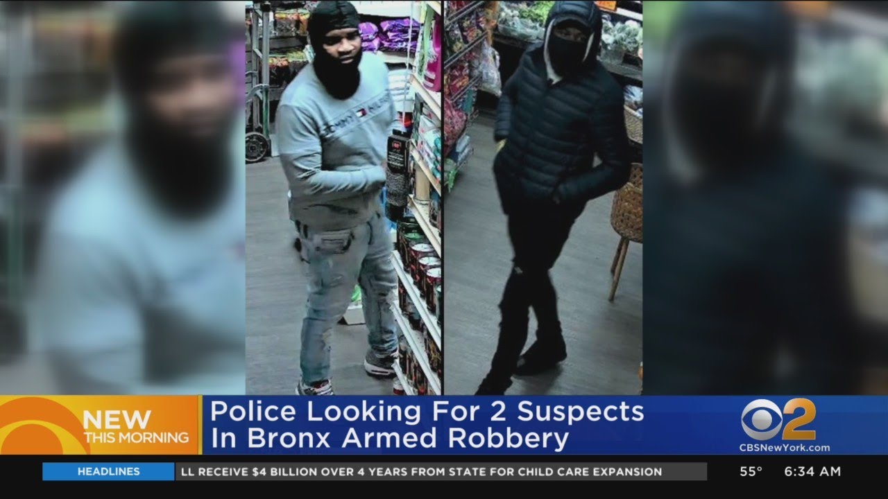 2 suspects wanted in Bronx bodega armed robbery - YouTube