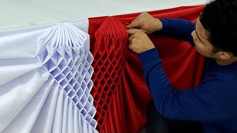 HEART SHAPE DESIGN TWO COLORS COMBINATION TABLE SKIRTING TUTORIAL