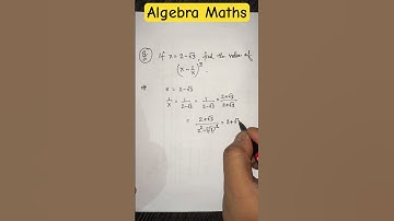 If x=2 - root 3 , then find the value of (x-1/x)^3 #maths #math