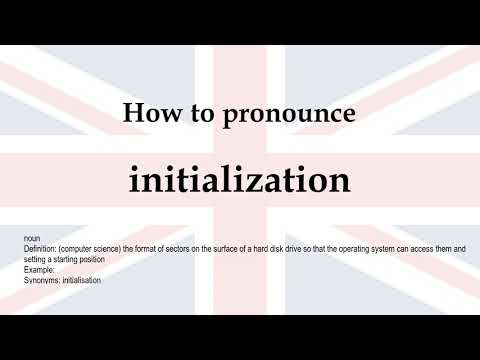 How to pronounce 'initialization' + meaning