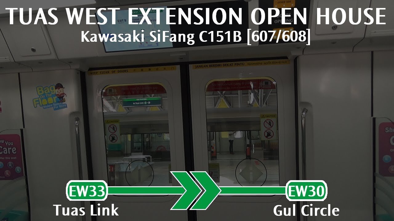 [TWE Open House] SMRT C151B [607/608]: Tuas Link → Gul Circle