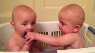 Twin Babies Share A Pacifier 🍼  KYOOT