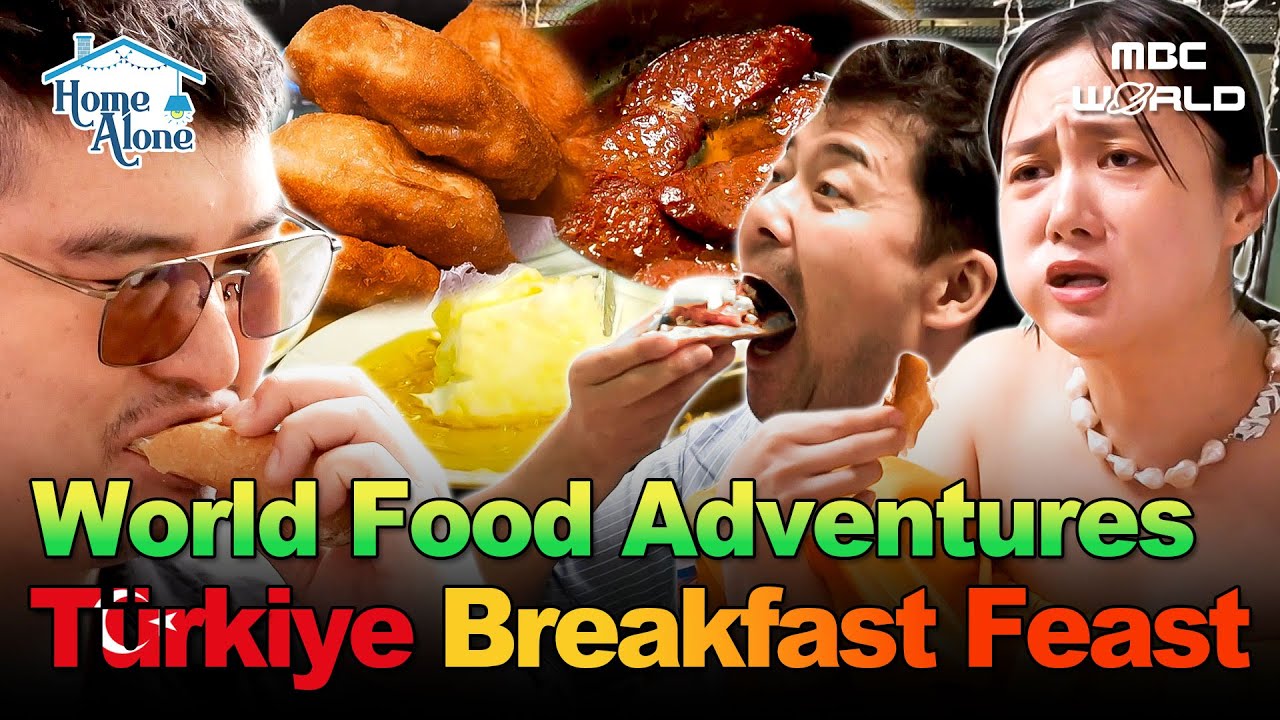 [Sub] Foodie Trio in Türkiye! 8 Breakfast Servings.. Seriously?! #Türkiye #ILIVEALONE #FOODIE