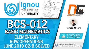 IGNOU | BCS-012 | BASIC MATHEMATICS | JUNE 2019 QUESTION PAPER GRAPH |Q:2-B SOLVED