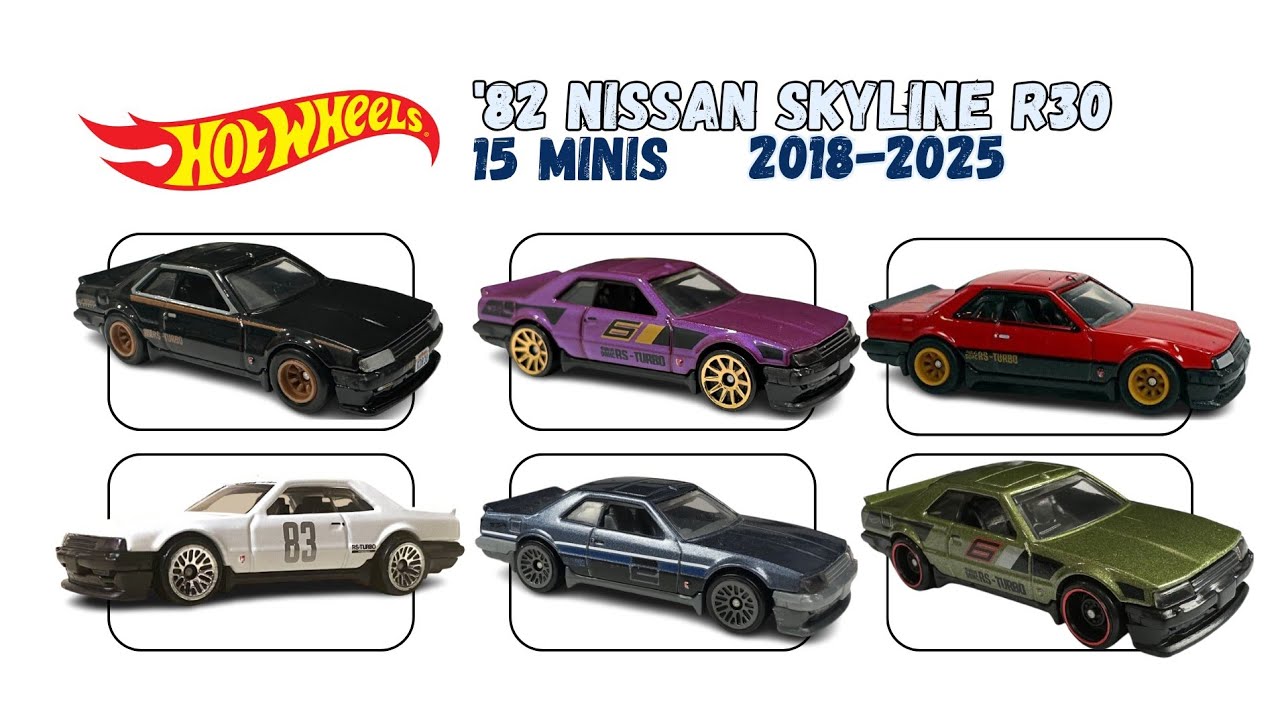 HOT WHEELS '82 NISSAN SKYLINE R30 (15 MINIS) - YouTube