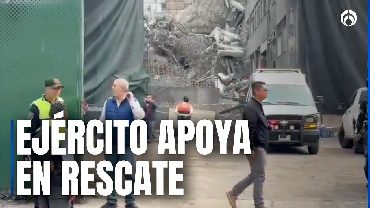 Binomios caninos buscan a personas atrapadas en edificio colapsado en San Antonio Abad