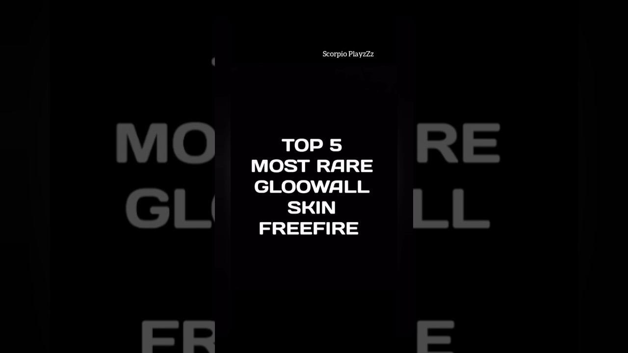 TOP 5 most rare gloo wall skin free fire 