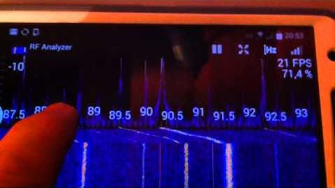 HackRF One and Android App RF Analyzer