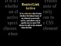 What is router link active in angular? #angulardeveloper #angular #cssframework #angularrouter