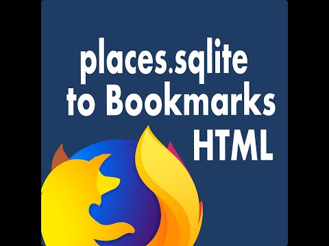 Places sqlite to Bookmarks html file