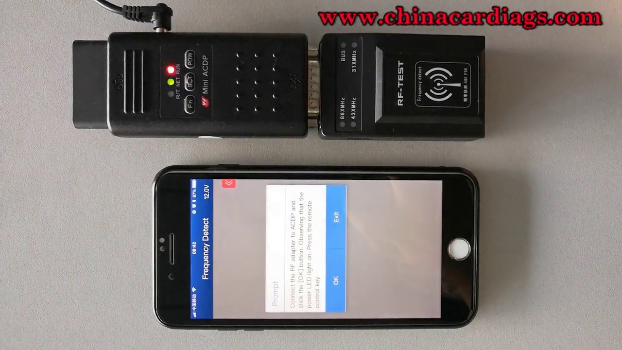 How to test the car Key frequency with Yanhua mini acdp? YouTube