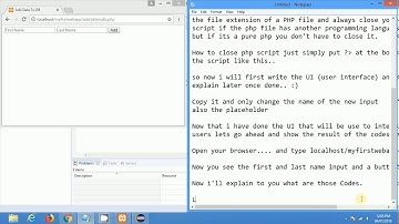 PHP Web Development Part 5 - PHP OOP Adding Data to Database