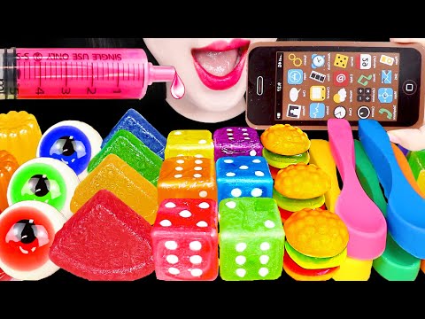 <strong>ASMR</strong> Edible <strong>iPhone</strong> Dice Candy Kohaktuo Jelly 먹는 아이폰 주사위 캔디 코하쿠토 먹방 Mukbang, Eating