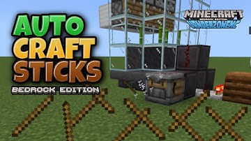🛏️🪨AUTO CRAFTER Stick Farm BEDROCK Edition 1.21+ #minecraft #bedrock