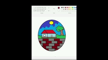 How make A circle scenery village on the computer#shorts#viral#village#scenery#circle#trending#draw#