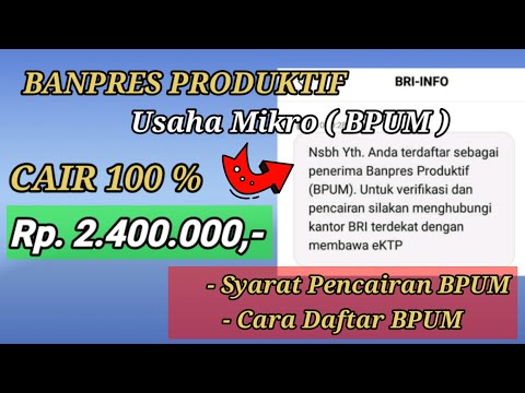 CARA DAFTAR BANTUAN UMKM BANPRES PRODUKTIF || SYARAT PENCAIRAN INSENTIF BANPRES PRODUKTIF (BPUM)