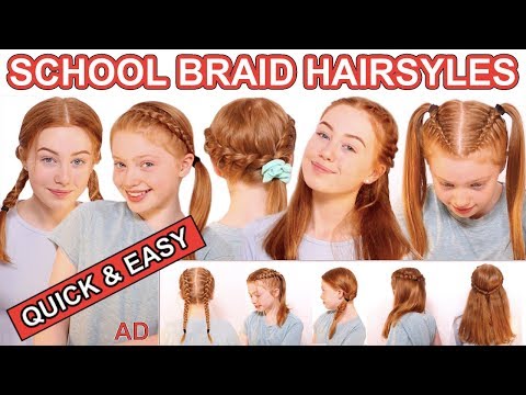 6-quick-&-easy-braid-hairstyles-for-school-*back-to-school-diy-hairstyles-2019-|-ruby-and-raylee