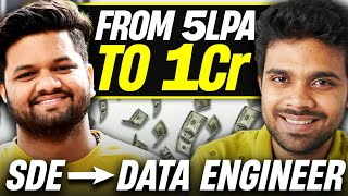 From 5 LPA to 1 Cr | Why he switched from SDE to Data Engineer | Clean Data Engineering Roadmap