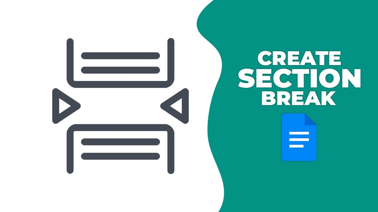 How to create a section break in Google Docs