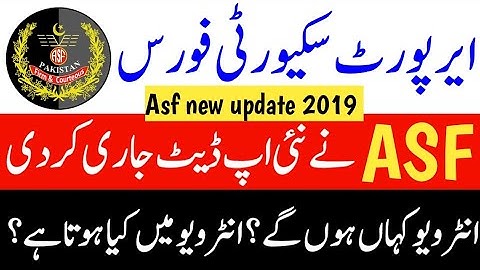 Asf final merit list 2019| Asf interview date 2019