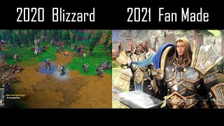 2021 All New Warcraft 3 Reforged vs 2020 Original / Human 01 Comparison /Cinematic and Gameplay