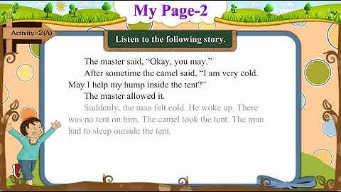 STD 5 English Sem 2 | My Page 2 Activity 2 - A | Text with Animation