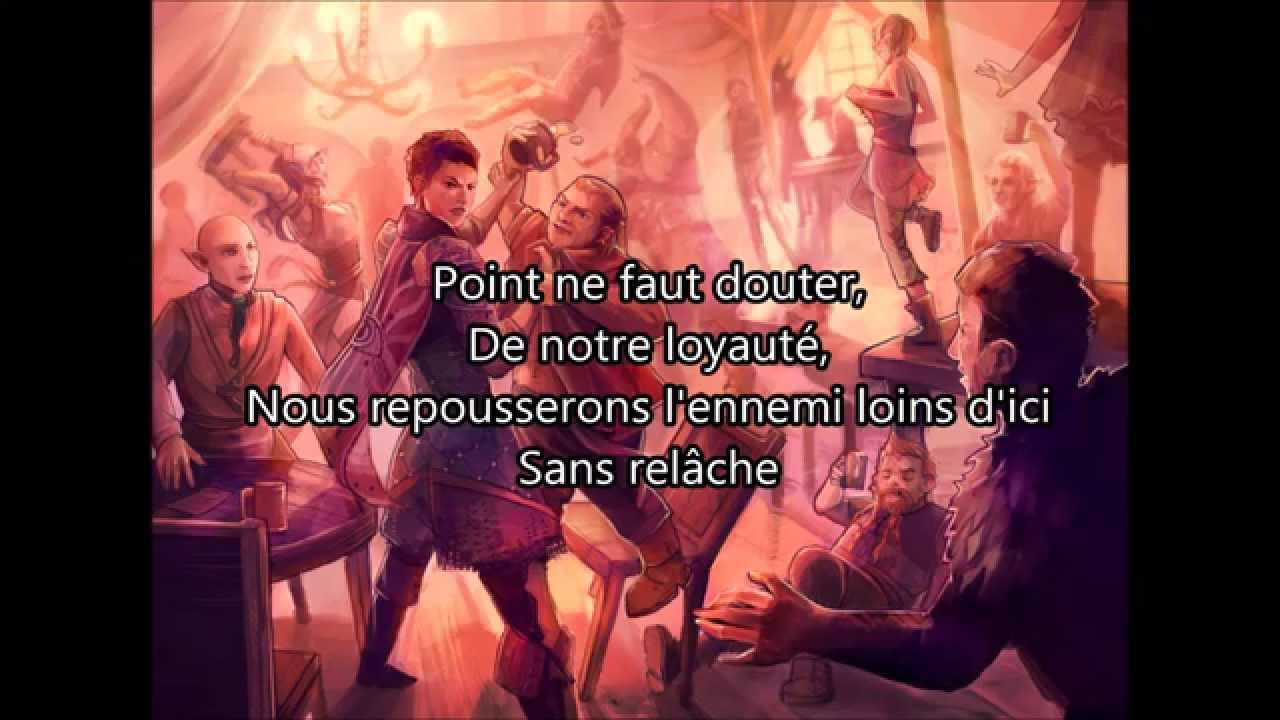 Enchanter Dragon Age Inquisition  French version and lyrics 
