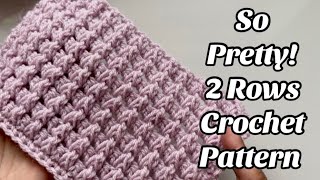 Crochet Pattern - So Pretty 2 Row Pattern for Crochet Projects- Tutorial - US Terms