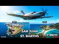 🛫San Juan ➜ St. Barths LIVE | TBM 930 | Extreme Short Runway Landing | MSFS 2020 ✈️🏝️🔥 #fly #live
