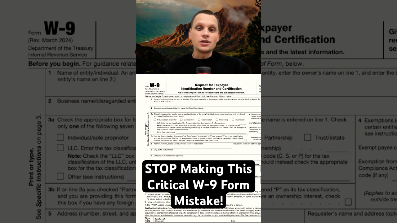 STOP Making This Critical W-9 Form Mistake! 🚫 | Tax Tips For Contractors