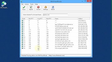 Tracert and traceroute commands using Windows GUI