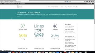 Divi 2.0 How to Set Up The Number Counter Module