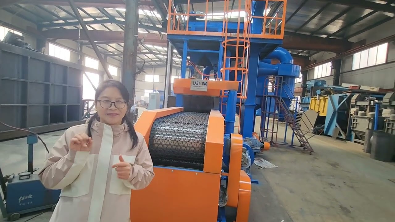 Wire Mesh Belt Shot Blasting Machine – Overall & Working Video for Aluminum & Brass Extrusions 🔗💥🪛