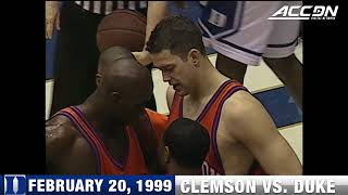 (2-20-1999) #1 Duke Blue Devils vs Clemson Tigers
