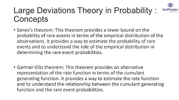 Large Deviations Theory In Probability