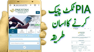 How to check PIA My book ticket online with PNR Number
