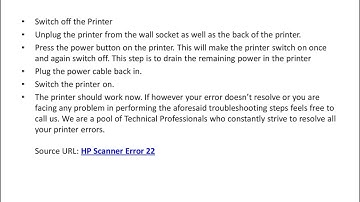 HP Scanner Error 22 | HP Printer Error 22