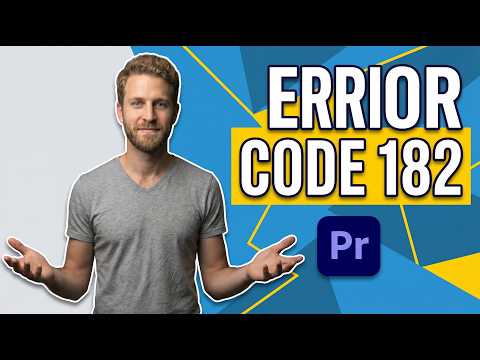 Premiere Pro Error Code 182 (Easy Fix Guide)