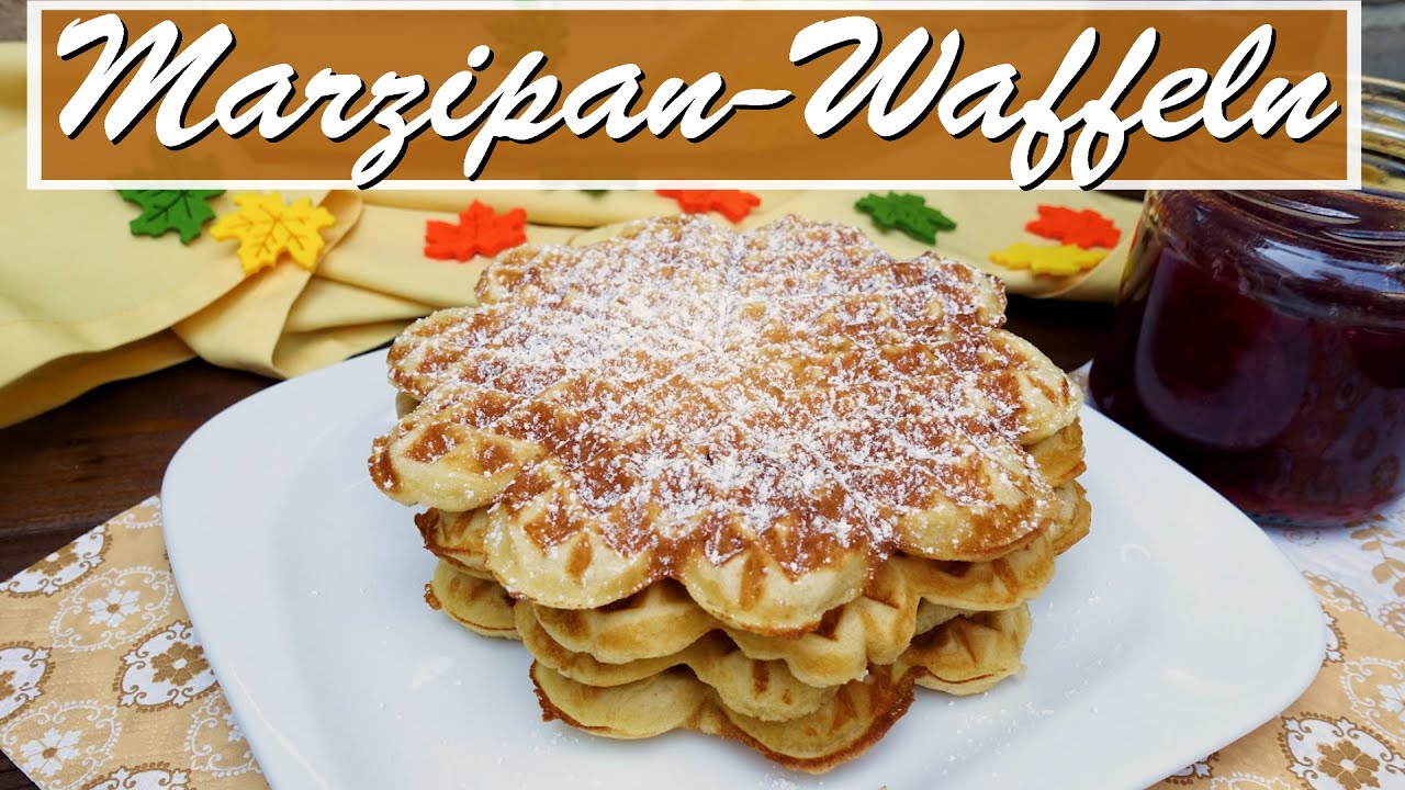 Marzipan Waffeln | luftig und locker - YouTube